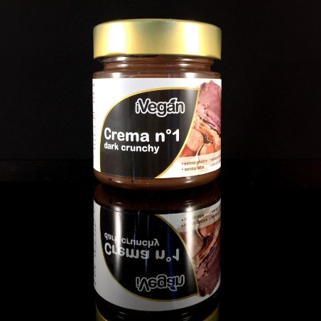 Mini Crema Numero Uno Dark Crunchy iVegan - Spalmabile cioccolato e nocciola