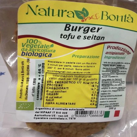 Burger di tofu e seitan Bio