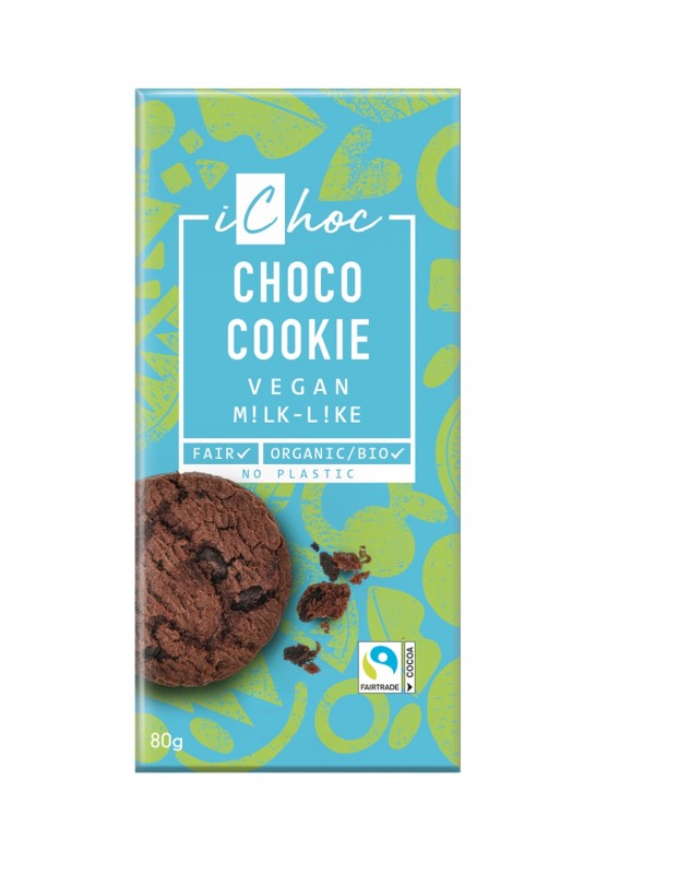 Tavoletta di cioccolato Bio iChoc Choco Cookie