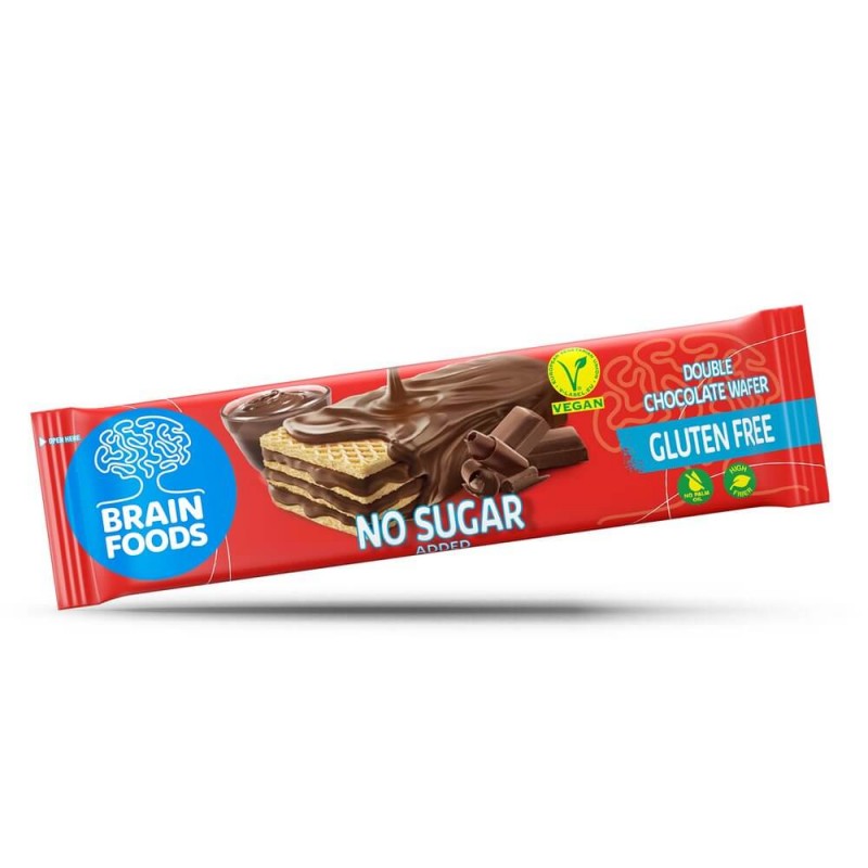 Wafer doppio cioccolato senza zucchero -  40g