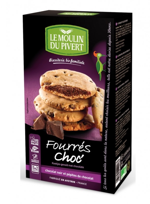 Biscotti Fourres Choc Cookies ripieni al cioccolato - 175g