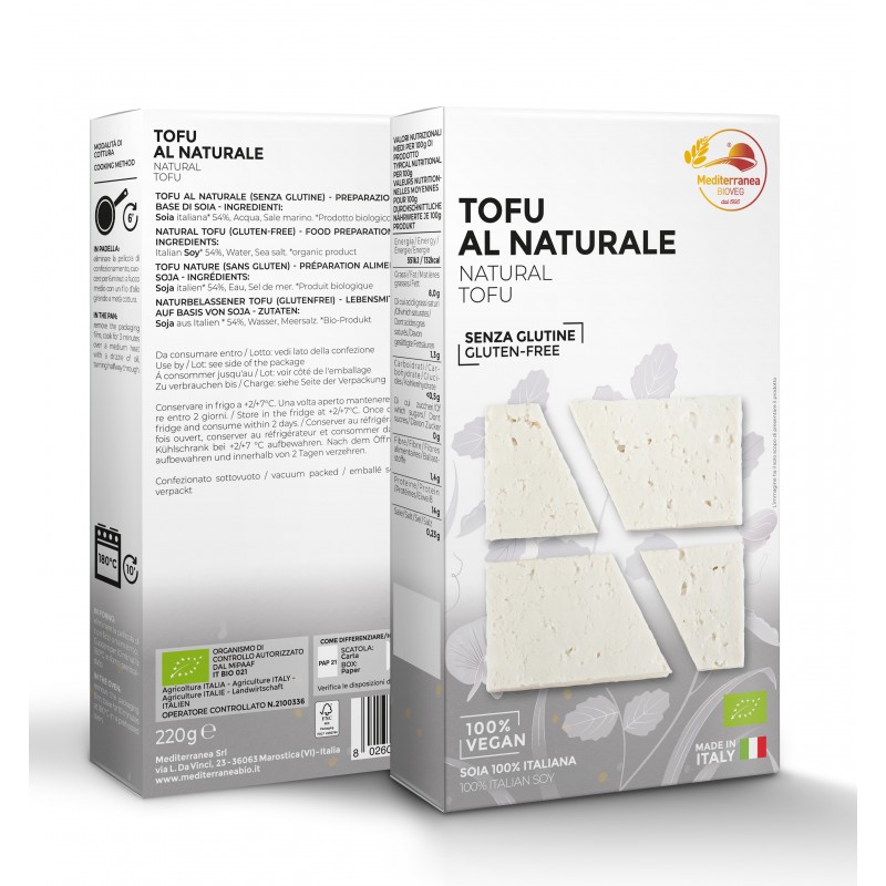 Tofu Naturale Senza Glutine Bio - 220g