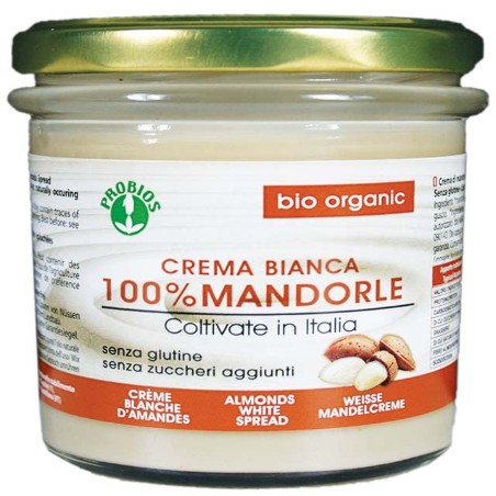 Crema bianca 100% mandorle bio senza glutine - 200g