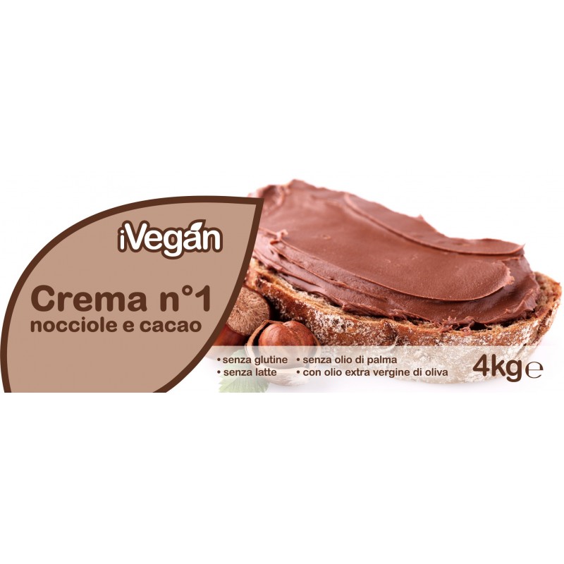 3KG Crema Numero Uno iVegan - Spalmabile cioccolato e nocciola