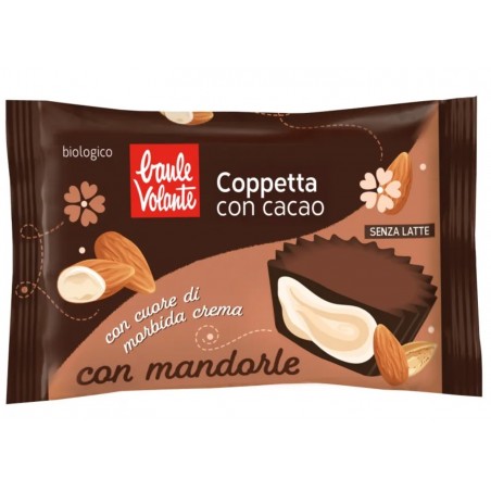 Pralina Coppetta al cioccolato fondente ripiena di mandorle 25g