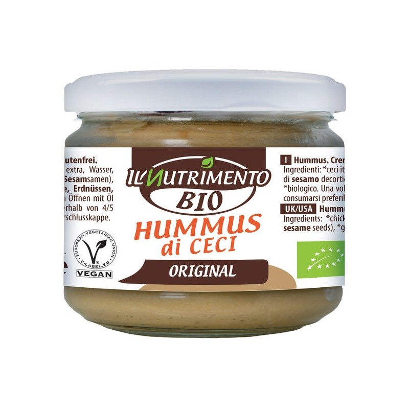 Hummus classico in vetro senza glutine bio