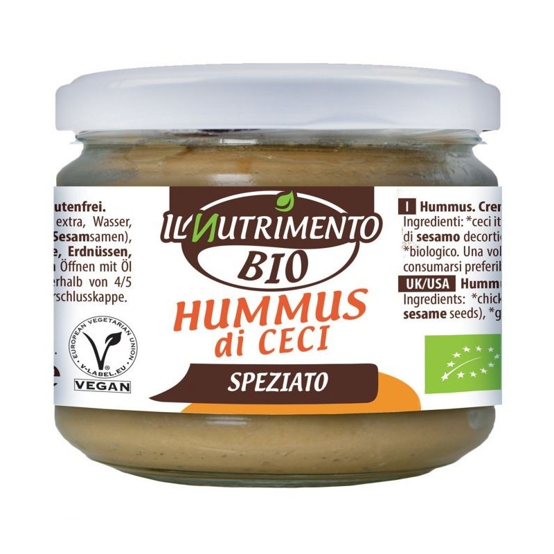 Hummus Speziato di Ceci in vetro senza glutine