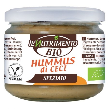 Hummus Speziato in vetro bio senza glutine