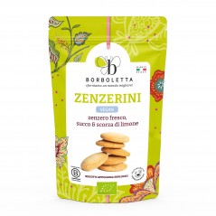 Biscotti Zenzerini zenzero fresco, succo e scorza di limone bio 200g