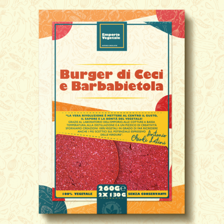 Burger di ceci e barbabietola al profumo di cocco 260g