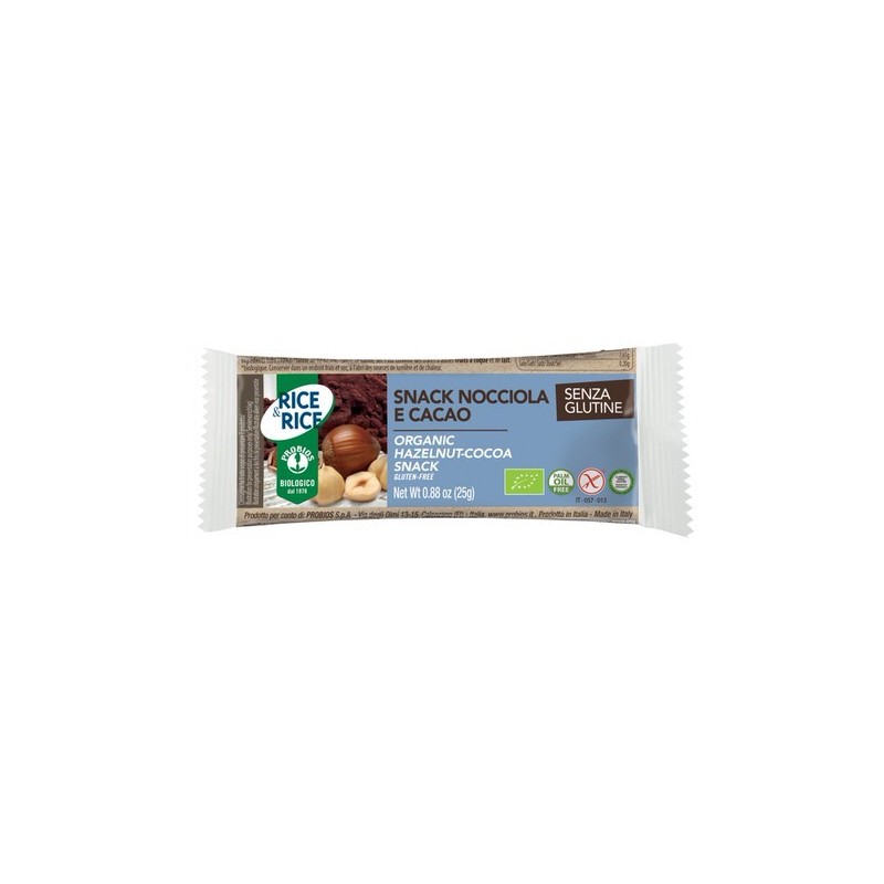 Snack di Riso Nocciola e Cacao 25g - senza glutine